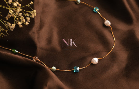 Aurora Glow Beaded Neckline