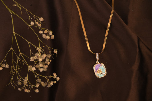 Aurora Glow Pendant Neckline
