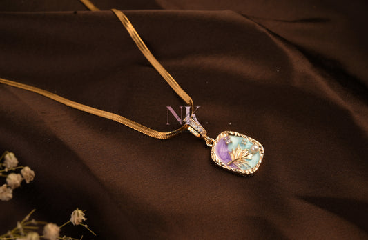Aurora Glow Pendant Neckline