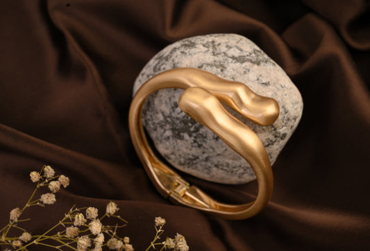 Golden Wave Cuff Bracelet