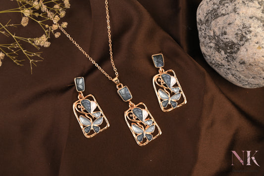 Midnight Butterfly Charm Set
