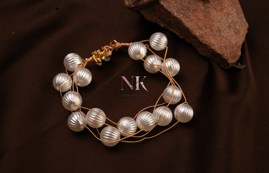 Radiant Pearl Cluster Bracelet