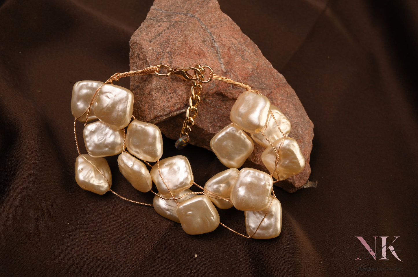 Luxe Baroque Pearl Bracelet