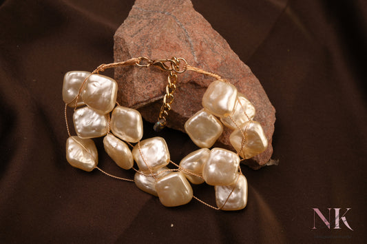 Luxe Baroque Pearl Bracelet