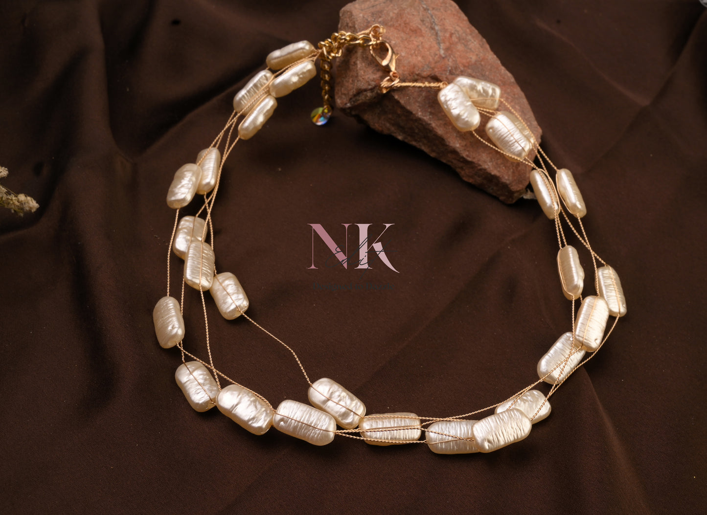 Eternal Glow Layered Pearl Neckline
