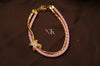 Blush Glam Pink & golden Bracelet