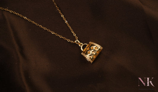 Regal Charm Gold Pendant Necklace