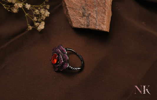 Fiery Blossom Statement Ring