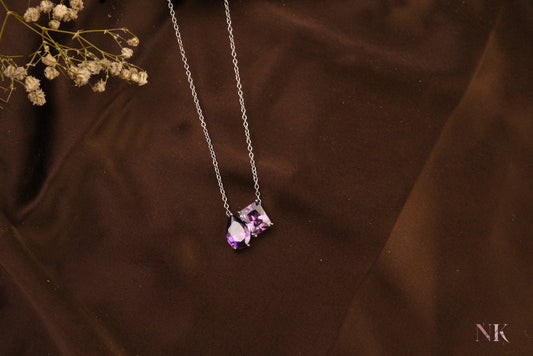 Lavender Gem Stone Glow Pendant