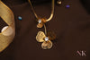 Gold Mesh Flower Neckline
