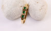 Emerald Green Triple-Stone Gold Bangle