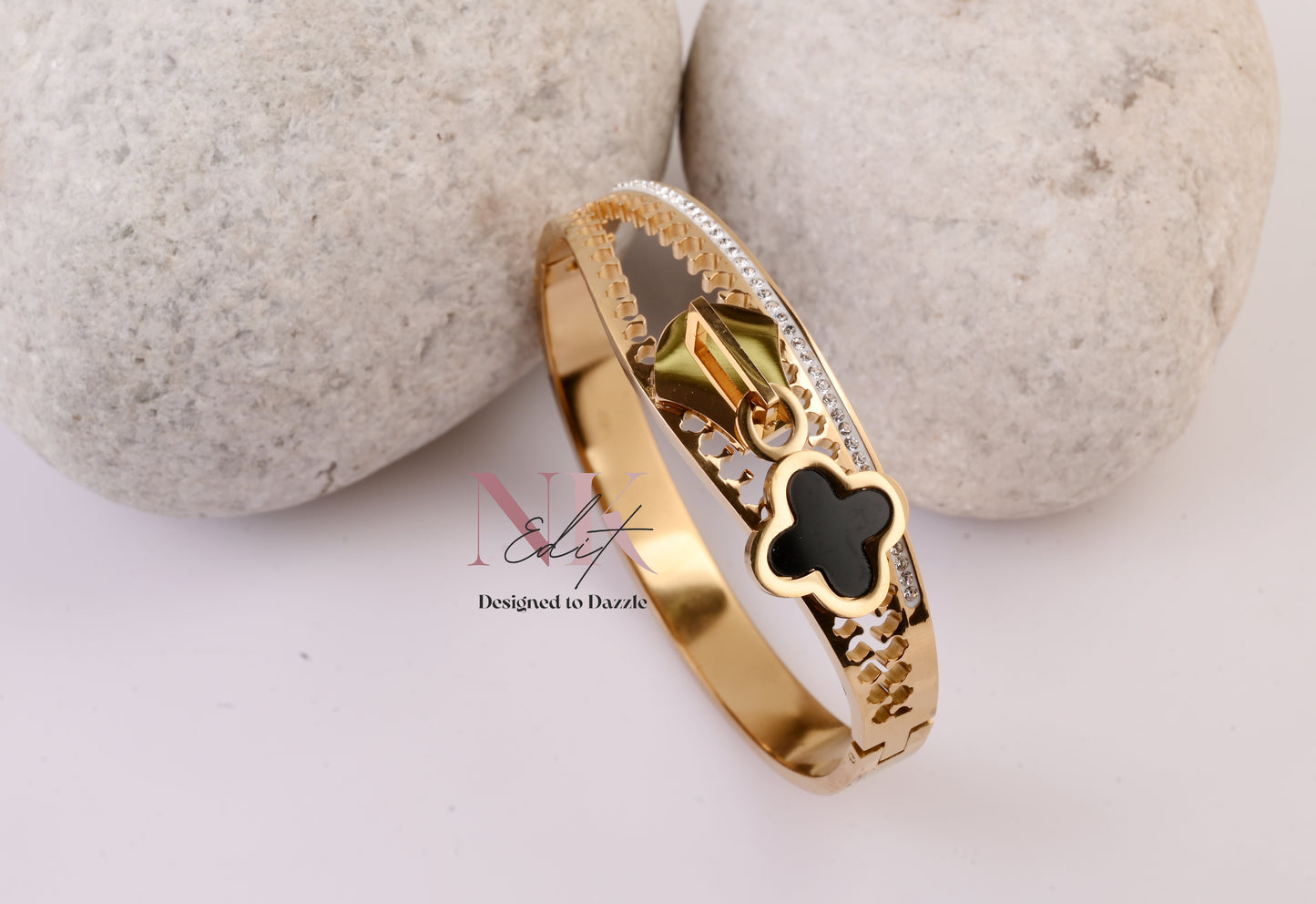 Black Clover Zip Style Bracelet