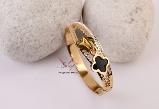 Black Clover Zip Style Bracelet
