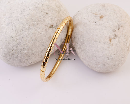 Golden Sleek Segment Bangle