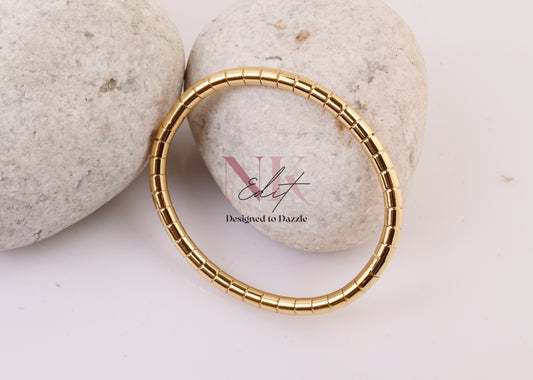Golden Sleek Segment Bangle