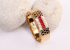 Red Ruby Honeycomb Cuff Bracelet