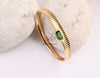 Green Textured Gold Bracelet
