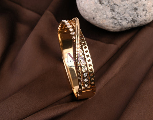 Cross chain Crystal Bracelet