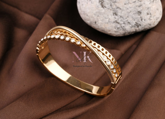 Cross chain Crystal Bracelet