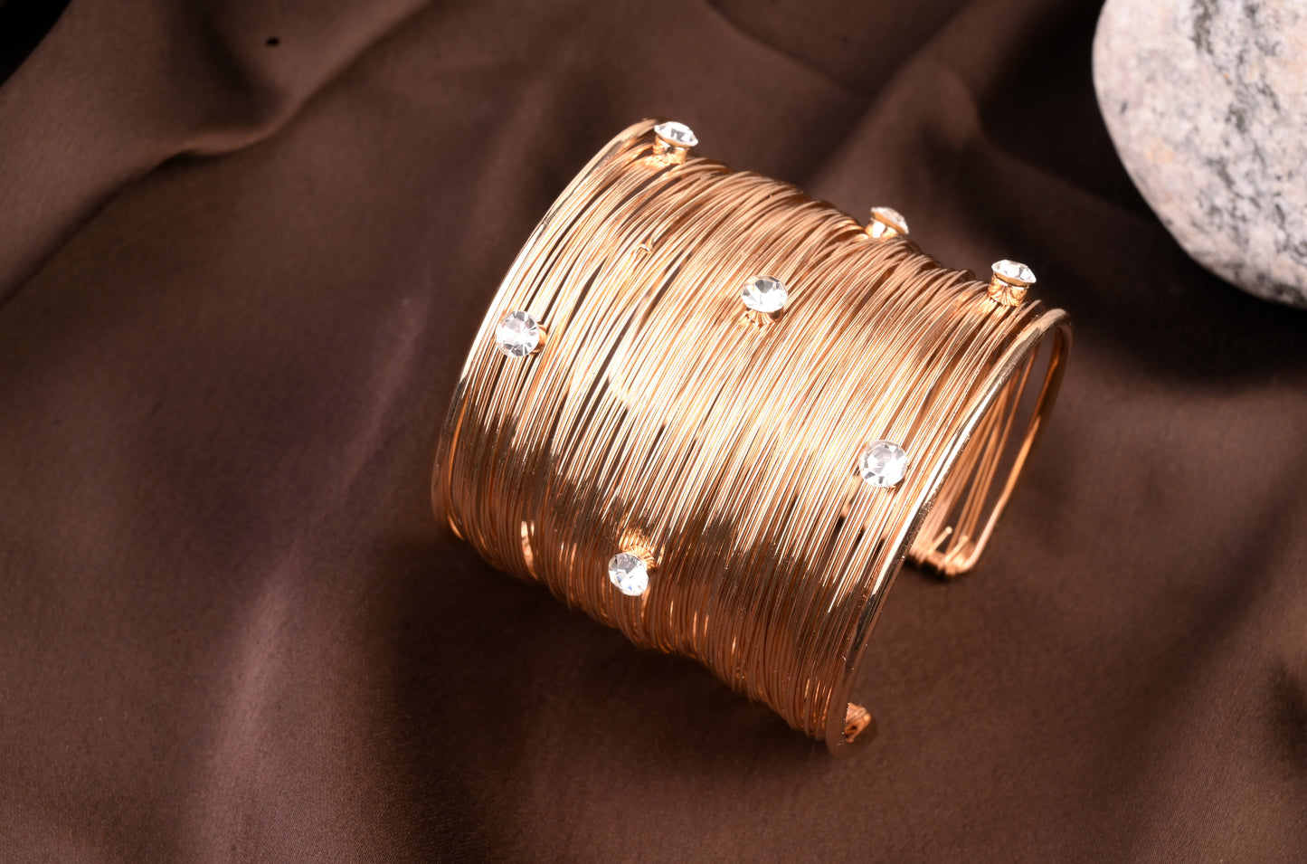 Crystal Wire Cuff Bracelet