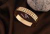 Golden Textured Bracelet