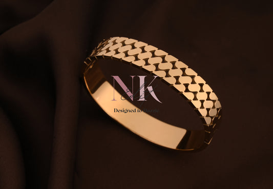 Golden Textured Bracelet