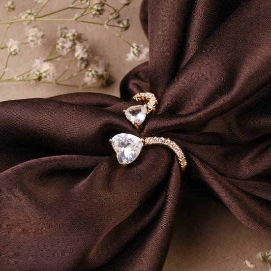 Eternal Heart solitaire look crystal Ring