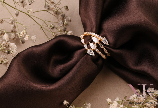 Crystal Cascade Statement Ring
