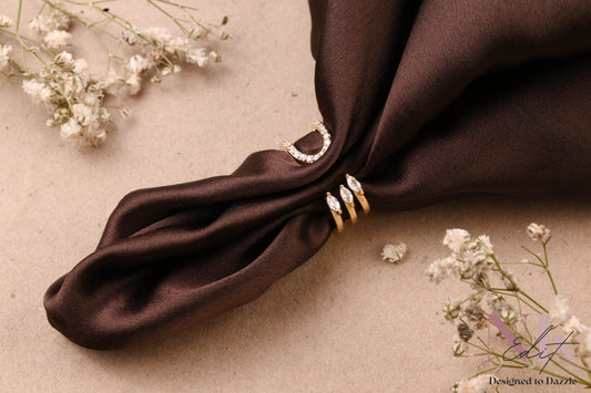 Golden Orbit Dual Band Ring