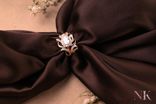 Rose Gold Teardrop Majesty Ring