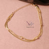 Golden Triple Layer Chain Anklet