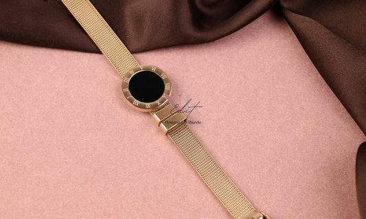 Timeless Roman Dial Charm Mesh Bracelet