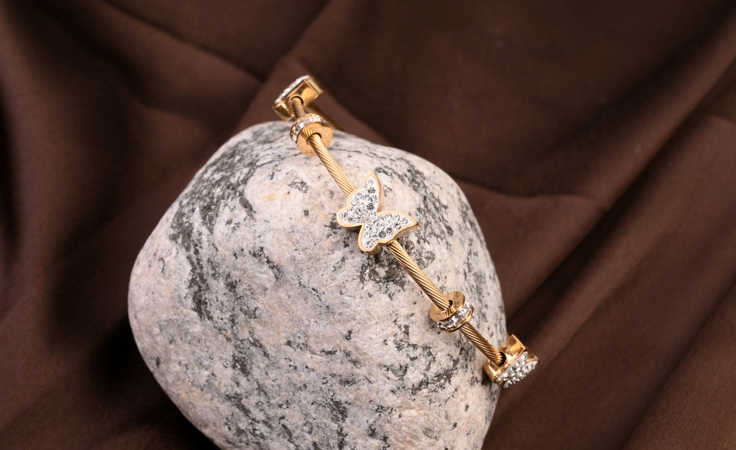 Butterfly Gold Cable Bracelet