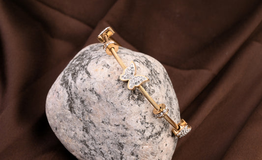 Butterfly Gold Cable Bracelet