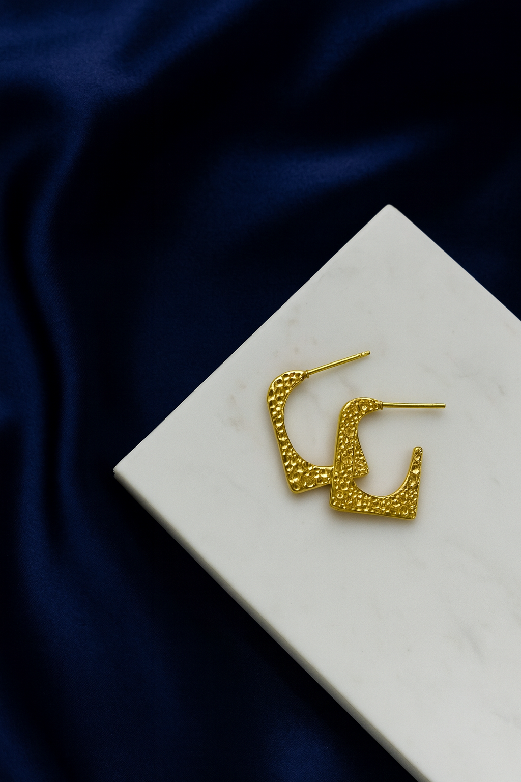 Textured Radiance Geometric Earrings