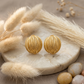 Textured Gold Leaf Studs