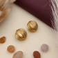 Textured Gold Leaf Studs