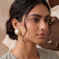 Golden Pearl Textured Round Studs