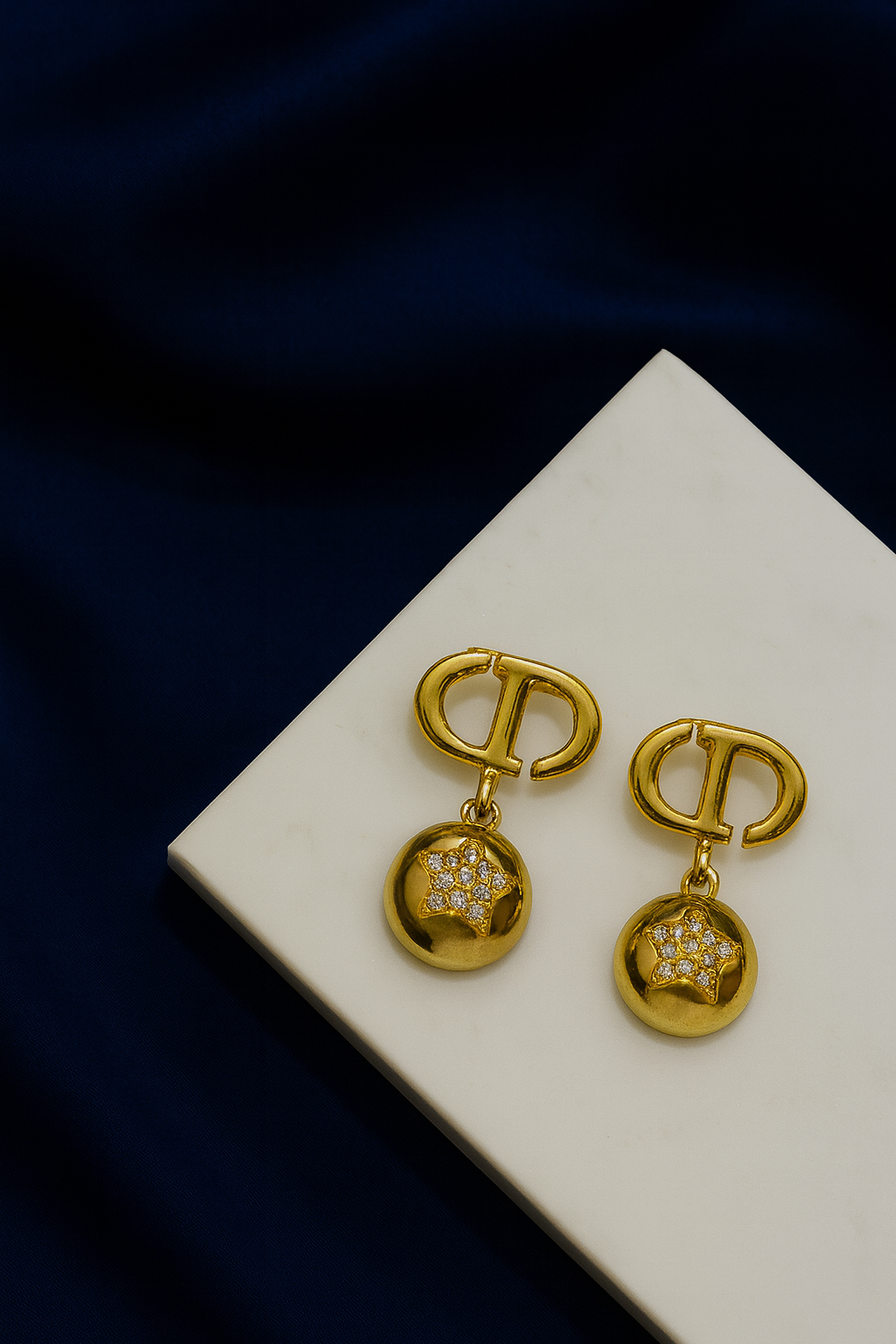 Celestial Charm Gold Drop Earrings