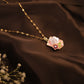 Blush Bloom Enamel Pendant Neckline