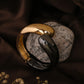 Dual Tone Elegance Cuff Bracelet