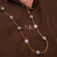 Ethereal Grey Crystal & Cube Bead Neckline