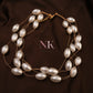 Lustrous Elegance Multi-Layer Pearl Neckline