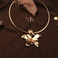 Petal Shine Statement Ring & Neckline Set