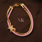 Blush Glam Pink & golden Bracelet
