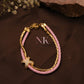 Blush Glam Pink & golden Bracelet
