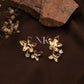 Golden Blossom CZ Studs