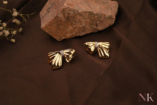 Golden Bow Elegance studs