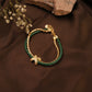 Emerald Luxe Dual-Strand Golden Green Bracelet