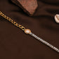 Dual Glam Roman Dial Chain Bracelet
